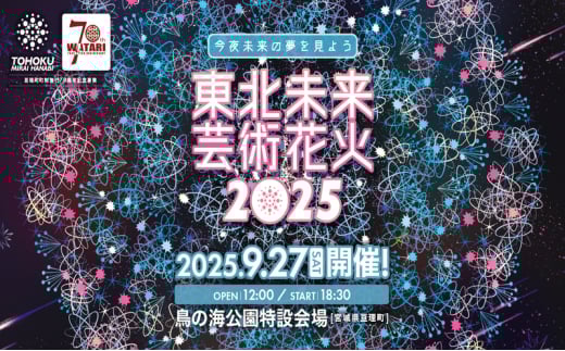 東北未来芸術花火2025　マイカーペアチケット　A席指定席イス席 花火大会 音楽 リズム 感動 思い出 最高 キレイ 夏 鑑賞 