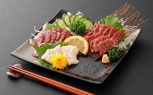 スライス馬刺しセット（上赤身90g、たてがみ10g）合計100g 上赤身 たてがみ お肉 肉 馬肉 馬刺し 馬刺 熊本県 上天草市
