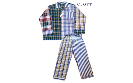 シャツメーカーが作る上質パジャマ切替チェック L 衣類 パジャマ セット 服 綿 天然素材 上質 新宿 高級感 工芸品 0139-009-S07-2