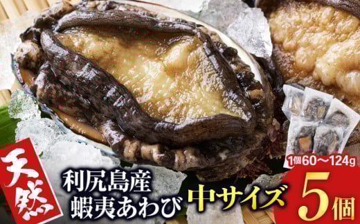 北海道 利尻島産 ☆天然蝦夷あわび 中サイズ☆　5個