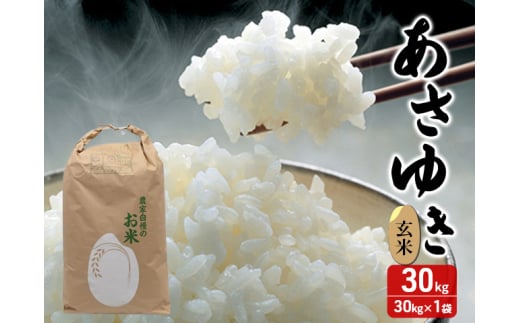 数量限定 新米 あさゆき 玄米 30kg H.GREENWORK 令和7年産 米 お米 ご飯 30キロ 希少 限定 先行 予約 先行予約 こめ おこめ コメ ごはん 青森 青森県 鯵ヶ沢町 2124987 - 青森県鰺ヶ沢町