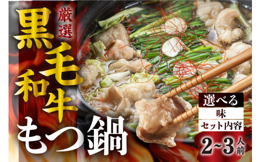 [簡易包装]飛騨産 黒毛和牛 もつ鍋セット(2-3人前) ●選べるスープ (醤油)/ セット内容● 〆付 鍋の素 牛肉 肉 鍋 なべ モツ もつ ホルモン 選べる セット ラーメン らーめん 麺 国産牛 和牛 冷凍 飛騨市 10000円 1万円