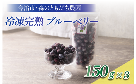冷凍ブルーベリー（スタンディングパック）１５０ｇ×３パック [VB00780] 550968 - 愛媛県今治市