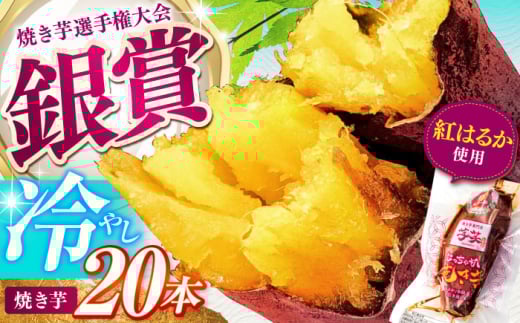 紅はるか 冷やし焼き芋 20本 / 焼き芋 やきいも 焼きいも 焼いも 焼芋 さつまいも 紅はるか ねっとり しっとり 甘い おやつ 芋 スイーツ / 亀山市 / 芋笑 [AMBU006]