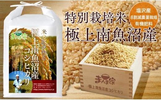 【令和7年産新米予約】【定期便】特別栽培米「極上南魚沼産コシヒカリ」（有機肥料、8割減農薬栽培）玄米10ｋｇ×全6回【2025年9月中旬より順次発送予定】