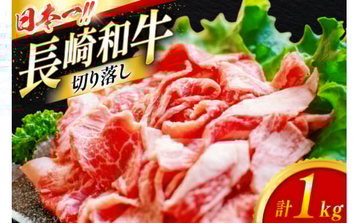 牛肉 切り落とし 長崎和牛 切り落し 1kg [大川ストアー 長崎県 東彼杵町 hs42bag580003] 肉 牛肉 1kg すき焼き 2146215 - 長崎県東彼杵町