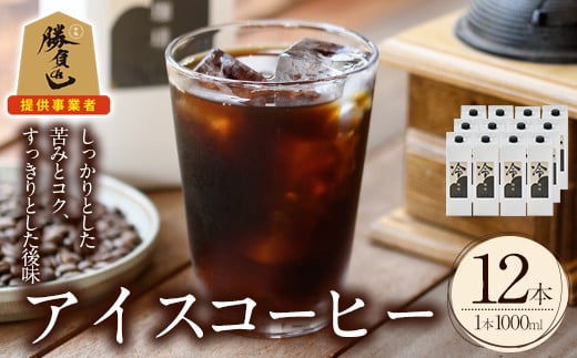 ＜期間限定＞アイスコーヒーリキッド(計12L・1L×12本)珈琲 飲み物 飲料 紙パック 勝負めし【104000700】【樹豆珈琲】
