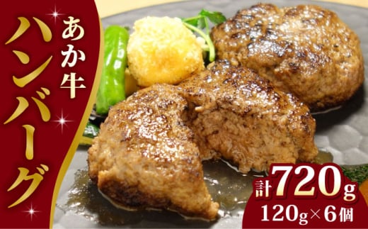 あか牛 100％ハンバーグ セット 120g×6個【有限会社 三協畜産】 [YCG116] 2139664 - 熊本県山都町