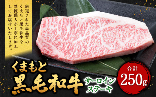 くまもと黒毛和牛 サーロインステーキ 250g（250g×1パック） 牛肉 牛 肉 黒毛和牛 和牛 お取り寄せ 1423545 - 熊本県西原村