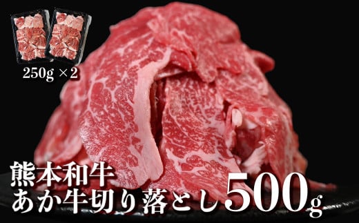 あか牛 切り落とし スライス 約500g （約250g×2パック） 赤牛 和牛 褐毛和牛 国産和牛 牛肉 お肉 肉 切落し 薄切り 小分け 熊本県 熊本市 冷凍