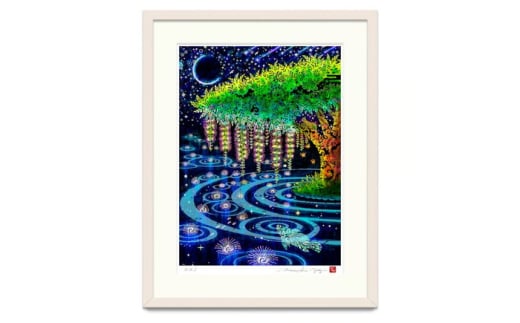 ［琉球イラストレーション］ 与儀勝之 『サガリバナ / Barringtonia』 額装LLサイズ インテリア 雑貨 アート おしゃれ おすすめ 沖縄市 / yogima office [BCAI024]