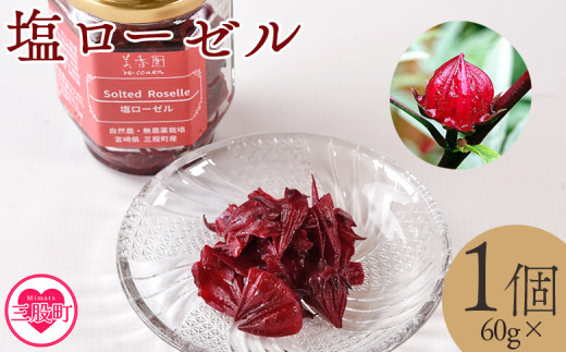 ＜塩ローゼル 60g×1個＞ 国産ハーブ ハイビスカスローゼル 香りや風味が豊か ビタミンC カルシウム 鉄 ポリフェノール ミネラル リラックス 癒し 和食 おにぎりの具 ごはん ご飯 食事 パン 調味料 塩漬け 健康 食生活 宮崎県 三股町【MI624-bi】【美香園】 2142521 - 宮崎県三股町