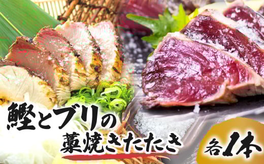 鰹とブリの藁焼きたたき 各1本ずつ かつお カツオ ぶり 鰤 わら焼き タタキ 魚 海鮮 シーフード 魚介 刺身 お刺身 新鮮【R01423】 2144448 - 高知県土佐清水市