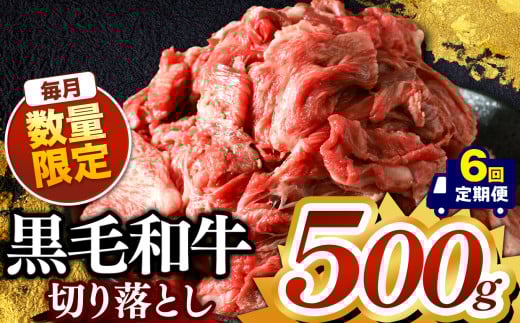 【定期便6回】栃木県産 黒毛和牛 切り落とし 500g | 肉 おにく 黒毛和牛 牛 肉 真岡市 栃木県 送料無料