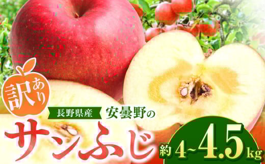 【2025年先行予約】訳あり サンふじ 約4～4.5kg ｜ 東印平林農園 リンゴ りんご 林檎 果物 フルーツ 果実 果汁 サンふじ さんふじ わけあり 訳アリ 長野県 松川村 信州 安曇野