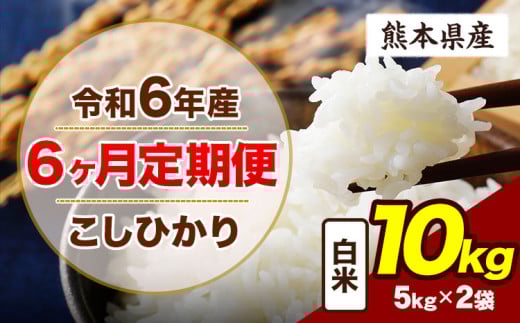 【6ヶ月定期便】令和6年産 定期便 こしひかり 10kg 白米 阿蘇 うぶやま 米 定期便 熊本県産 ふるさと納税 精米 ひの 米 こめ ふるさとのうぜい コシヒカリ コメ お米 おこめ《申込み翌月から出荷》 2144859 - 熊本県産山村