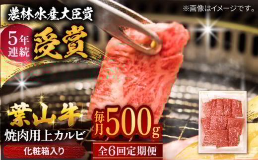 【全6回定期便】 葉山牛 焼肉用上カルビ500g / 牛肉 牛 肉 お肉 国産 赤身肉 やきにく 焼き肉 カルビ かるび 上カルビ 上かるび BBQ ブランド牛 和牛 黒毛和牛 国産牛 贈答 ギフト 冷凍 葉山 定期 定期便 【有限会社葉山旭屋牛肉店】 [ASAP045] 2141717 - 神奈川県葉山町