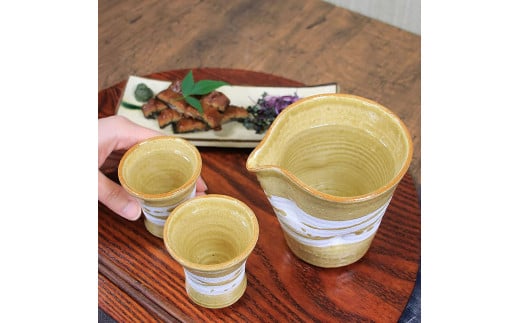 信楽焼 酒器セット 片口1点 お猪口2点セット 2142454 - 滋賀県甲賀市