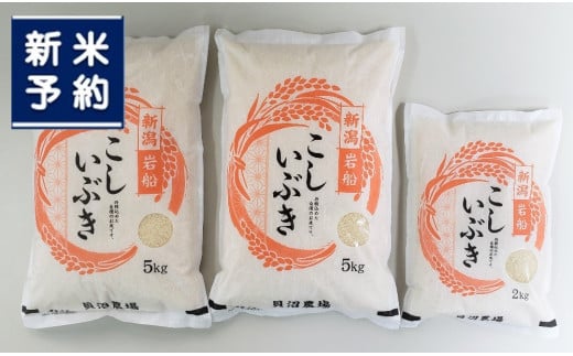 【新米受付・令和7年産米】 こしいぶき 白米12kg(5kg×2、2kg×1) 新潟県村上市岩船産 1067104N 2143599 - 新潟県村上市