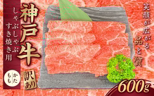 神戸牛(神戸ビーフ) しゃぶしゃぶすき焼き用 600g KNS2 KWNCJ003 ふるさと納税 神戸牛 神戸ビーフ ブランド和牛 国産 和牛 すき焼き しゃぶしゃぶ かた もも 太田家 兵庫県 神戸 国産 新鮮 川西 川西市