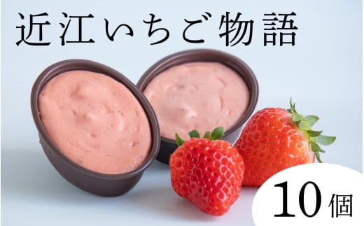 近江いちご物語10個入り[K009] / スイーツ ケーキ お菓子 洋菓子 冷凍 いちご イチゴ 苺 かおり野 章姫 みおしずく スフレ おやつ プレゼント クリスマス 誕生日 お祝い 記念日 滋賀県 大津市 贈答 ギフト 2144589 - 滋賀県大津市