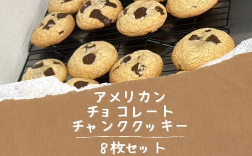 【CHUNK】アメリカン　チョコレートチャンククッキー8枚セット　アメリカン　クッキー　チャンク　おやつ　プレゼント　チョコ　ティータイム