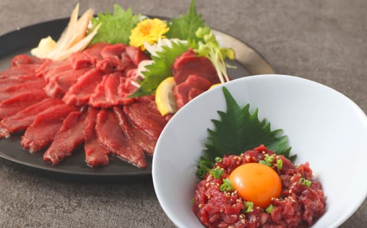 【6ヶ月定期便】 赤身馬刺し・馬さくらユッケセット 200g＋150g 計2.1kg 馬刺し 馬刺 ユッケ 馬肉 馬 お肉 肉 冷凍