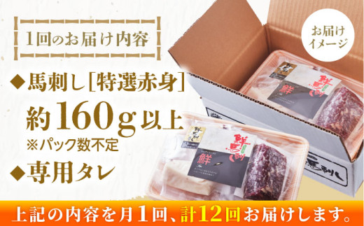 特選赤身 国内肥育 馬刺し 赤身 専用タレ付き 熊本 山都町 冷凍 馬肉 馬刺 ヘルシー 小分け