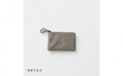 ENISICA エニシカ ジビエ鹿革 リンシカ ポーチS 雪曇 (ゆきぐもり)