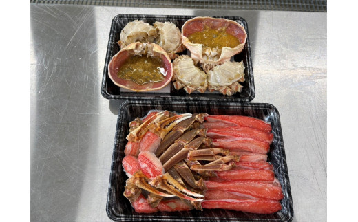 蟹しゃぶセット（本ズワイガニ900g～1kg×2杯分／蟹味噌付き・カニだし付き）　NJ00011