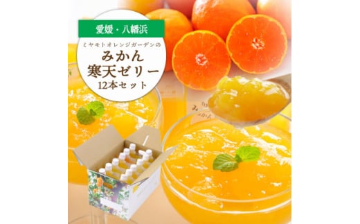 ゲル化剤・pH調整剤不使用!愛媛産 みかん寒天ゼリー 12本セット＜D25-220＞【1628720】 2144401 - 愛媛県八幡浜市