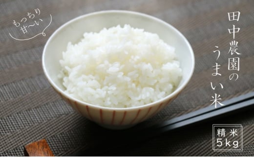 100年続く田中農園のうまい米 夢つくし 「田中茂米」 精米 5kg 米 お米