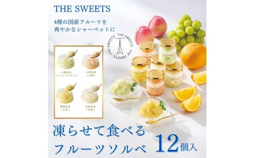 【期間限定7月31日まで】ザ・スウィーツ　凍らせて食べるフルーツソルベ（１２個）