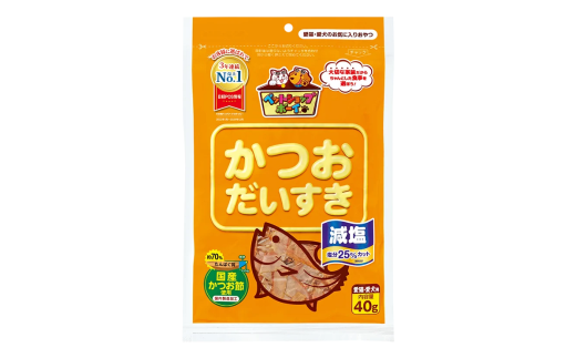 ペットフード マルトモ 減塩かつおだいすき 40g×3袋セット おやつ 鰹節 犬 猫 国産 国内加工 保存料 着色料 不使用 伊予市|A26 1387396 - 愛媛県伊予市