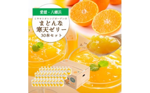 ゲル化剤・pH調整剤不使用!愛媛産 まどんな寒天ゼリー 30本セット＜H25-242＞【1630035】 2144423 - 愛媛県八幡浜市