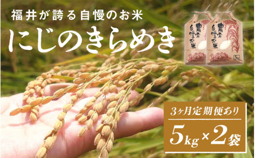 [2025年11月以降 順次発送予定][定期便あり!]令和7年産 にじのきらめき 5kg×2袋(計10kg)[G-10106] / お米 新米 精米 ご飯 華越前 ごはん 米農家 農業男子 鮮度抜群 福井県鯖江市 先行予約