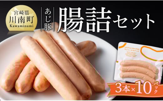 ※令和7年7月発送分※あじ豚ソーセージセット 【 肉 豚 豚肉 あじ豚 ソーセージ 粗挽きソーセージ 宮崎県産 川南町産 】
