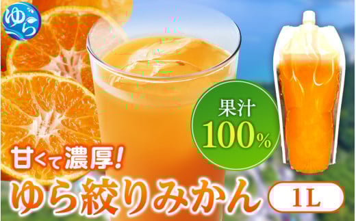 みかんジュース1000ml×07本「ゆら絞り みかん」 安心。 お子さんにぜひ【fmlb022】 1383712 - 和歌山県由良町