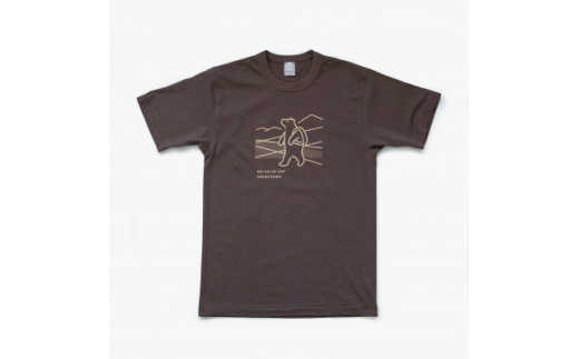 「知床トコさん」×久米繊維　コットンTシャツ　トレッキング柄　Mサイズ　半袖【1629402】