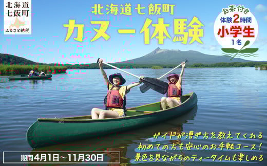 カヌー体験２時間（お茶付き）小学生 【 ふるさと納税 人気 おすすめ ランキング カヌー体験 カヌー かぬー 非日常 大沼 北海道 七飯町 送料無料 】 NABB002