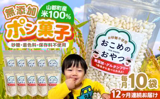 【全12回定期便】おこめのおやつ 10袋セット【株式会社キゴコロ】 [YDZ007] 2148588 - 熊本県山都町