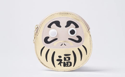 幸運を呼び込む！だるまコインケース (カラー： ゴールド)