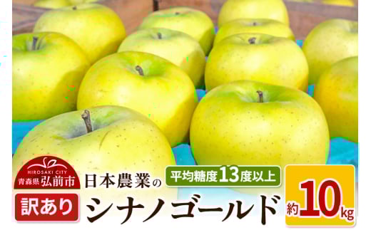 りんご 【先行受付】平均糖度13度以上！ シナノゴールド 約10kg 訳あり 2148974 - 青森県弘前市