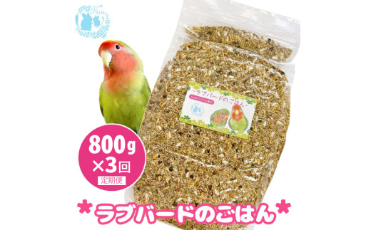 【3ヶ月定期便】fuu ラブバードのごはん（800g）