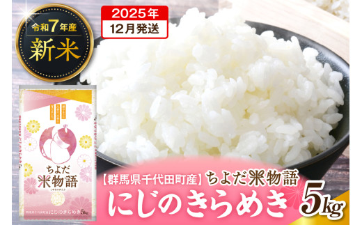 2025年12月発送【令和7年度産】群馬県千代田町産 にじのきらめき 5kg×1袋 (精米) 群馬県 千代田町