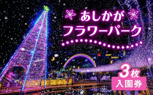 あしかがフラワーパーク入園券（3枚) F7Z-753 701503 - 栃木県足利市