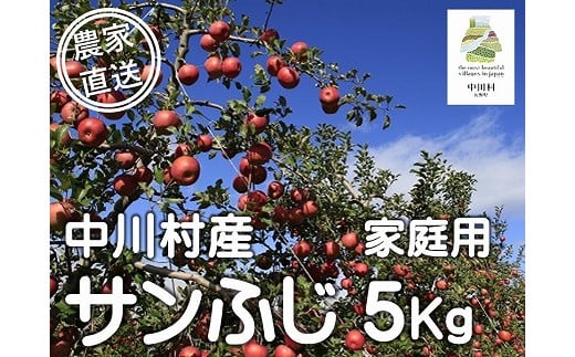 担当者おすすめ「味覚の里なかがわ」の旬のくだもの（サンふじ自家用５Kg箱）12月１日から順次発送予定