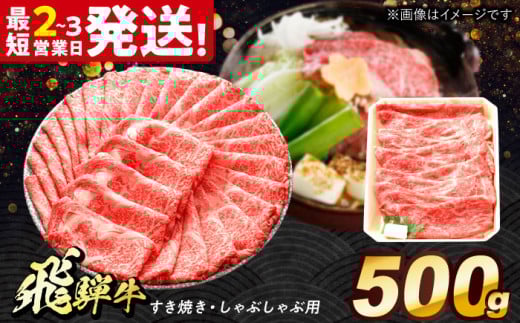 飛騨牛 すき焼き しゃぶしゃぶ 両用 500g 多治見市 / 養老ミート 冷凍 モモ 肩 赤身 あっさり 和牛 ギフト [THG005] 2148110 - 岐阜県多治見市