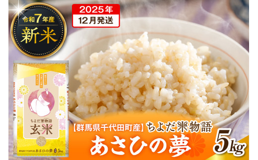 2025年12月発送【令和7年度産】群馬県千代田町産 あさひの夢 5kg×1袋 (玄米) 群馬県 千代田町