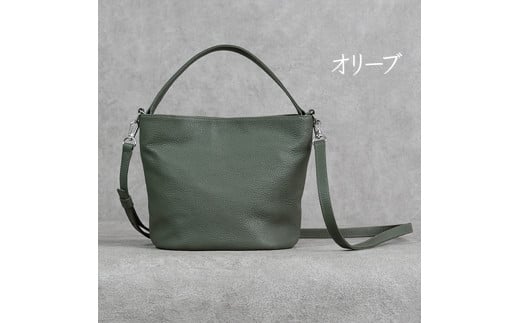 バケットバッグ Liete オリーブ 日本製 革製品 本革 レザー 手作り 2149936 - 兵庫県福崎町